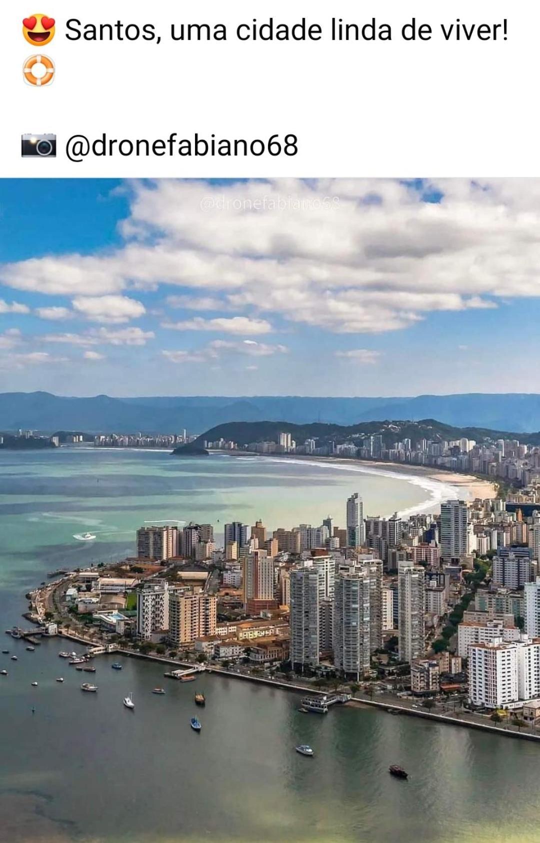 Vista Mar Na Praia Do Gonzaga Santos  Eksteriør bilde
